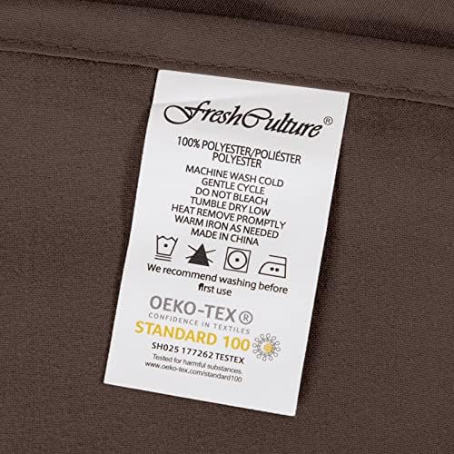 FreshCulture Full Flat Sheet - Hotel Quality Full Flat Sheet Only - Brushed Microfiber Top Sheet - Ultra Soft & Breathable - Wrinkle-Free - Easy Care - Single Flat Sheet (Full, Brown) - Image 7
