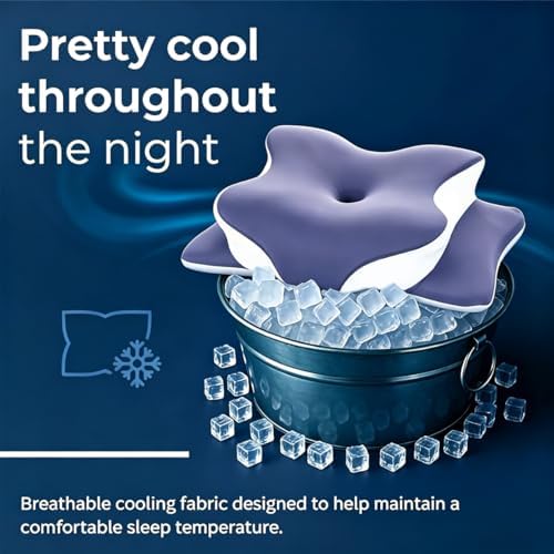Pillow for Neck Pain Relief, Cooling Memory Foam Cervical Contour Support - Image 2