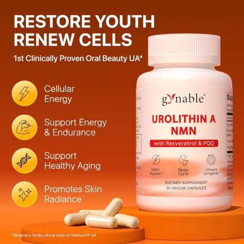 Gynable Urolithin A Supplement with NMN & PQQ, Cellular Energy - Image 2