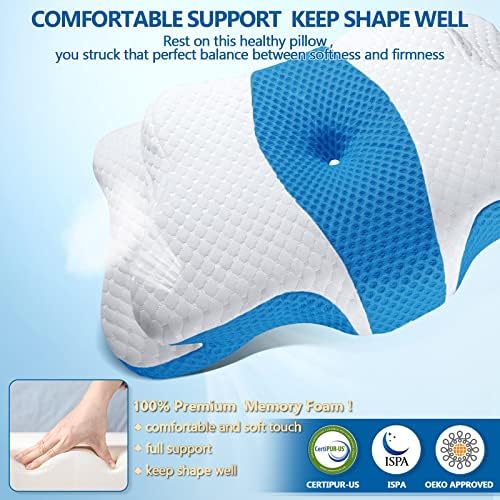 CHxxy Memory Foam Pillows, Cervical Pillow for Neck & Shoulder Pain Relief - Image 6