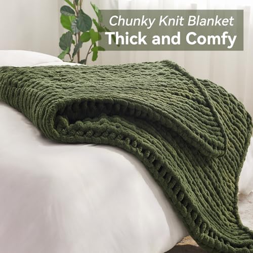 Negwoo Chunky Knit Throw Blanket, Knitted Throw Chenille Yarn, 40"*50" - Image 5