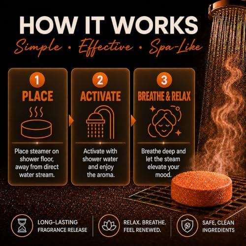 Dermasuri Shower Steamers Aromatherapy, Island Spice Shower Tablets - Image 3