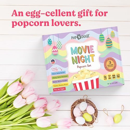 Easter Basket Stuffers Movie Night Popcorn Gift Set, Gourmet Popcorn Seasoning Variety Pack and Kernels, 3 Color Kernels and 5 Flavorings, Non-GMO, Gluten Free, Family Easter Gifts For Teens, Kids, Adults, 10 Pack - Image 6