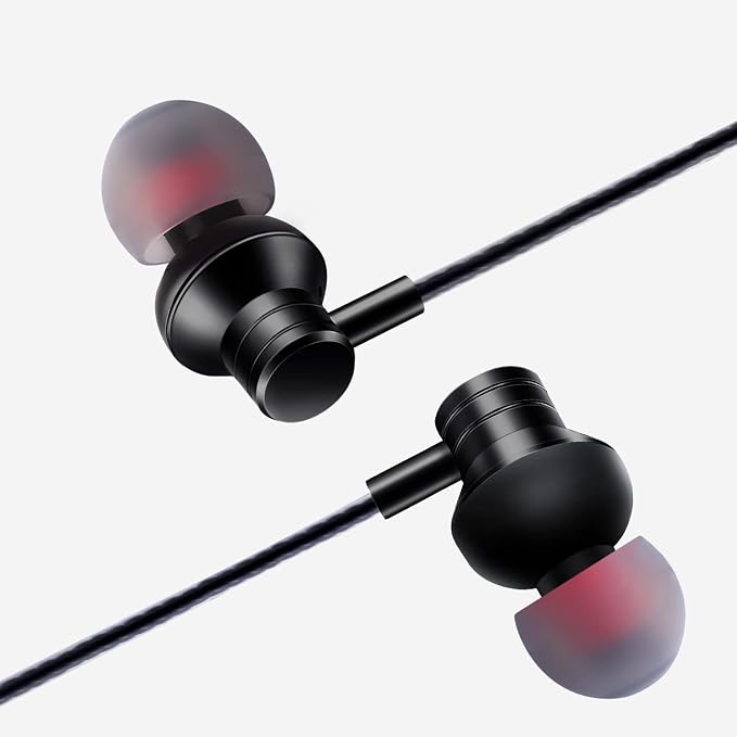 Empsun Wired Earbuds Headphones with Microphone Stereo Bass Earphones Noise Isolation in-Ear Headset Compatible with All Smartphones Tablets iPod IPad MP3 Player That with 3.5 mm Interface(Black) - Image 5