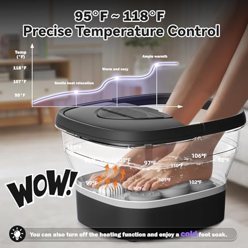 Foot Spa Collapsible, Foot Bath Massager with Heat, Remote, Timer - Image 2