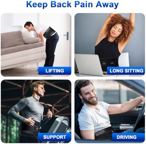Back Braces for Men and Women, Back Support Belt for Lower Back Pain Relief with 6 Stays, Breathable Lumbar Support Belt with Dual Adjustable Straps for Sciatica,Herniated Disc(S) - Image 6