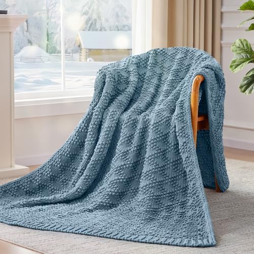 Anysay Knitted Weighted Blanket for Adult, Chunky Knit Throw 50''*60'' 5lbs - Image 6