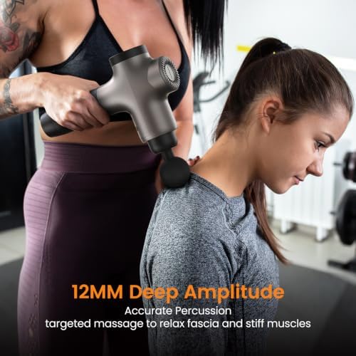 Mebak 3 Massage Gun, Massage Gun Deep Tissue for Athletes, Professional Muscle Percussion Massager, Massager for Shoulder Leg Back Body Pain Relief, Quiet Portable Sport Tool, Gifts for Him - Image 4