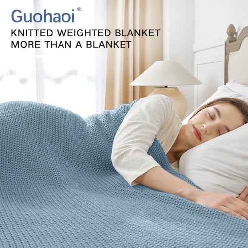 Guohaoi Knitted Weighted Blanket for Adults, 60"x80" 17lbs Full/Queen Size - Image 2