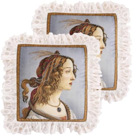 patdrea Designer Velvet Throw Pillow Cover,Set of 2,22"x22"-Botticelli A by patdrea