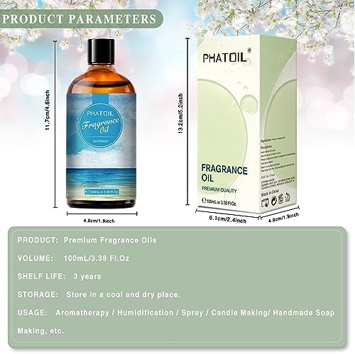 PHATOIL Sea Breeze Fragrance Oil for Diffuser Aromatherapy 3.38FL.OZ - Image 3