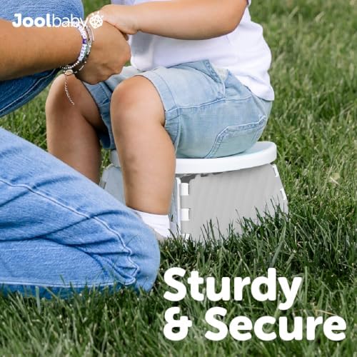 Jool Baby Portable Potty Training Chair with Travel Bag and 30 Liners, Foldable, Indoor/Outdoor Use, Camping (Gray) - Image 7