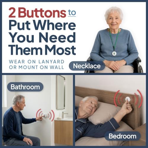 Smart Caregiver Pager System with 2 Call Buttons for Elderly Assistance, Fall Prevention, and Nurse Calling | Wearable Wireless Pager for Patient Help at Home | USA-Based Company and Customer Support - Image 5