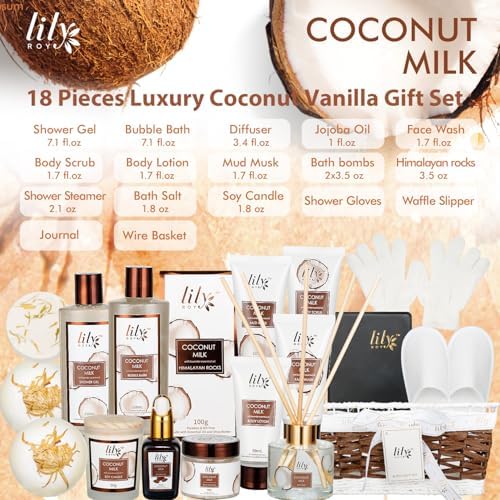 Mothers Day Gifts for Women –18Pcs Bath and Body Gift Basket Set for Women and Mom, Spa Basket Set Spa Kit Bath Gifts | Self Care, Birthday, Christmas, Valentines Day Bath Gift Baskets for Her - Image 2