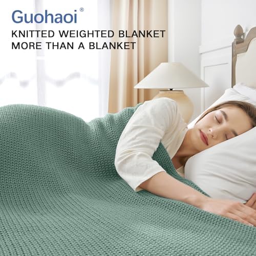 Guohaoi Knitted Weighted Blanket for Adults, 48"x72" 12lbs Full/Queen Size - Image 2