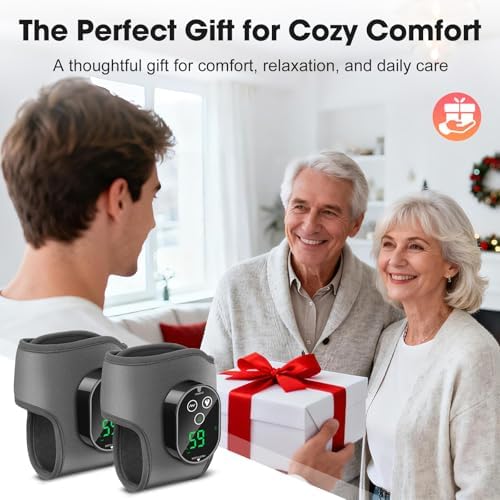 2-Pack Cordless Foot Massager for Neuropathy, Ankle Massager for Pain Relief, Ankle Heating Pad with Massage, 4 Heat Levels, 3 Massage, Foot Massager, Gray, HSA Eligible FSA - Image 7