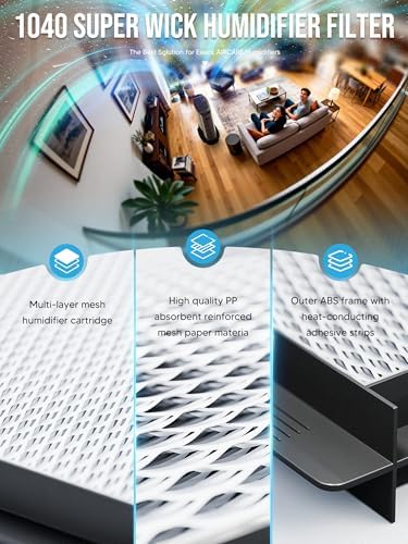 1040 Super Wick Humidifier Filter Replacement for Essick Air AIRCARE Humidifiers Filter B40 B40-C 3D6 100 5D6 700 7D6 100 D46 720 CM330AWHT CM330ABLK CM330DWHT CM330DBLK - 2 Pack - Image 4