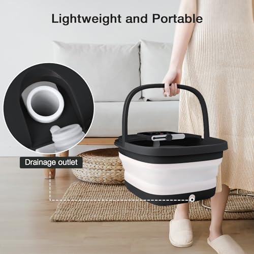 HOSPAN Collapsible Foot Spa, Foot Bath Massager with Heat, Bubble & Massage - Image 4