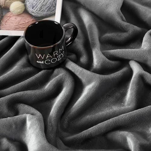 TASTHROW Grey Throw Blanket 50x60 Inches - Image 6