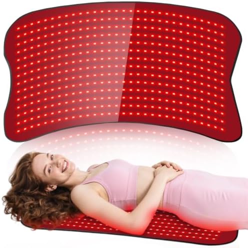 Red Light Therapy for Body, Eligible Red Light Therapy Pad, Dual Chip Grade (660nm & 850nm) Light Therapy Mat with Timer Remote Control, 31.5''×24'' by fyovuv