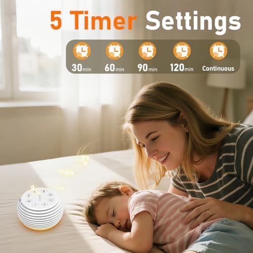 SleeZOO Portable Sound Machine White Noise Machine Sleep Machine with 30 Soothing Sounds 32 Volume Levels 5 Timers 12 Lights Memory Function Rechargeable for Baby Kids Adults and Home Office Travel - Image 5