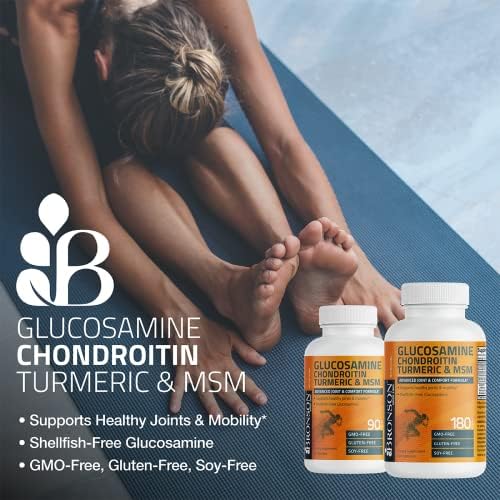 Bronson Glucosamine Chondroitin Turmeric & MSM Joint Support, 180 Capsules - Image 4