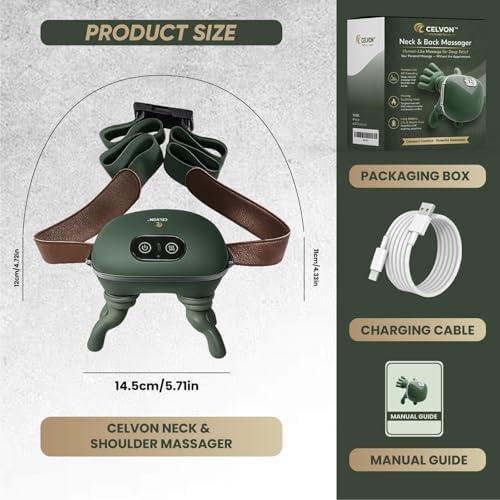 Neck Massager with Hands, Cordless Heated Shiatsu Neck & Shoulder Massager for Deep Tissue Muscle Pain Relief, Finger Kneading Back Massager, Rechargeable Gift for Men & Women - Image 6