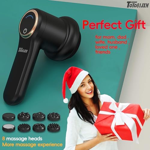 TOTO81JXM Handheld Cellulite Massager, Body Sculpting Machine, Lymphatic Drainage Device, Lipo Massage Roller for Stomach Belly Butt Arms Legs, Vibrating Massage Home Use Cordless & Mini (Black) - Image 6