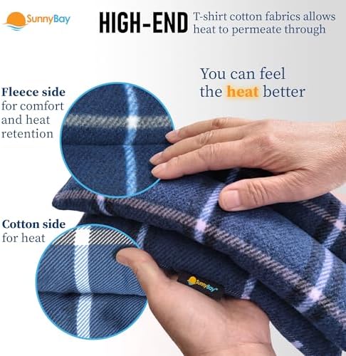 SunnyBay Microwavable Heating Pad, Neck and Shoulder Wrap, 26x4 inch, Ocean - Image 2