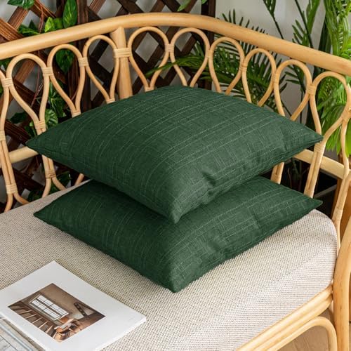 Kevin Textile Outdoor Waterproof 20”x20” Pillow Covers 2 Pack, Army Green - Image 6