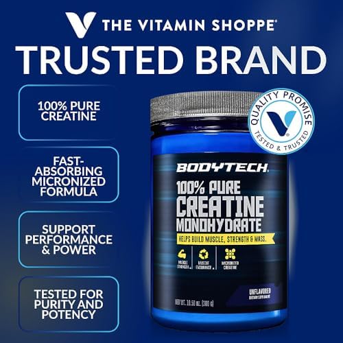 BodyTech Creatine Monohydrate Powder, Unflavored, 10.58 Oz, 60 Servings - Image 2