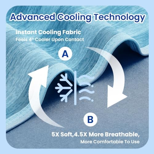GOHERO Cooling Blanket for Hot Sleepers Cold Summer Blanket Throw 60"x90" - Image 5