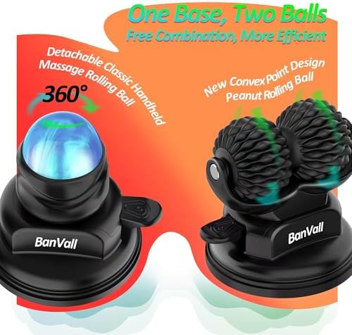 Roller Massage Ball Set for Myofascial Release,Muscles Deep Tissue Massage,Lymphatic Drainage,Wall Mountable Suction Cup for Trigger Point Therapy,Reduce Back Pain and Every Part of The Body - Image 4