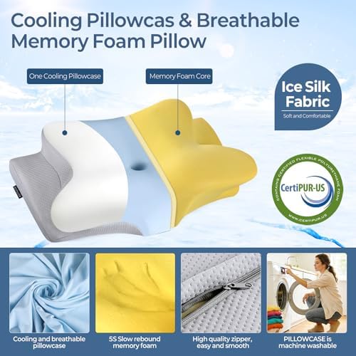 Cervical Pillow for Neck Pain Relief, Ergonomic Neck Pillow for Sleeping - Image 3
