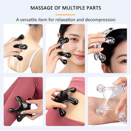 Trigger Point Massage Tools, 2 PCS 5 Legged Manual Massagers (Transparent) - Image 6