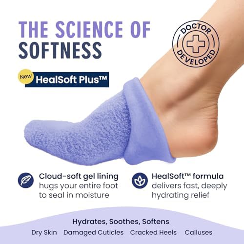 Dr. Frederick's Original Moisturizing Gel Socks, Purple Paradise, 1 Pair - Image 2