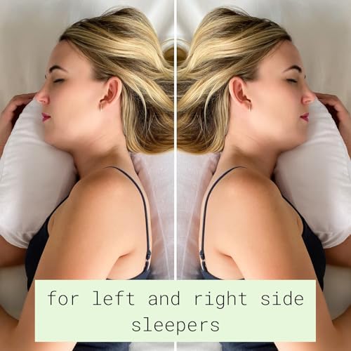 Side Sleeper Pillow with Ear Hole – Ergonomic J-Shaped Swan Pillow for Neck Support & Spine Alignment – Memory Foam Support for Pressure Relief – Perfect for Side Sleeping Adults – With Velvet Cover - Image 4