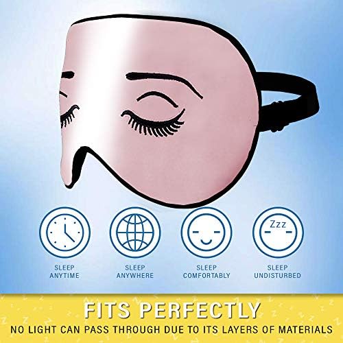 Silk Sleep Eye Mask for Men Women, Comfortable Super Soft Eye Mask with Adjustable Strap, 100% Pure Silk, Works with Every Nap Position, Ultimate Sleeping Aid Blindfold, Blocks Light, Jersey Slumber - Image 3