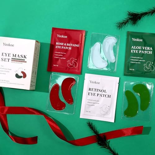 Yeokoe Under Eye Patches For Puffy Eyes and Dark Circles Wrinkle,30 Pairs Face Masks SkinCare With Retinol Serum,Aloe Vera,Rose Betaine - Image 5