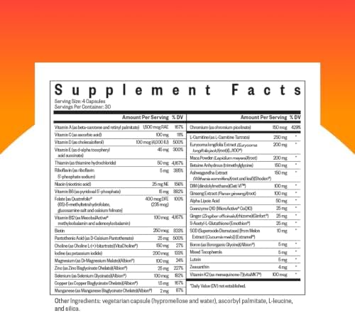 Seeking Health Optimal Man - Multivitamin Supplement with Zinc, Active Folate, & Alpha-Lipoic Acid - Multivitamin Supports Energy & Brain - Support Aging & Men's Health - 30 Servings - Image 2