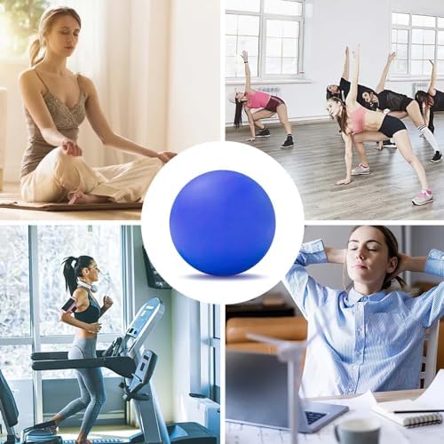 WOVTE Massage Lacrosse Ball for Sore Muscles, Shoulders, Neck, Back, Foot, Body, Deep Tissue, Trigger Point, Muscle Knots, Yoga and Myofascial Release (Royal Blue) - Image 4