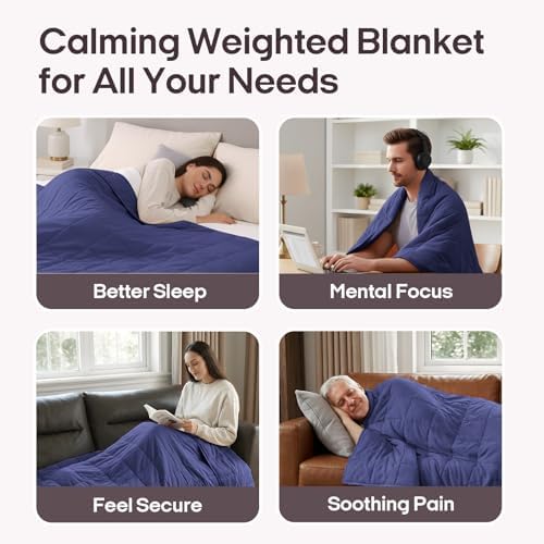 ZonLi Weighted Blanket for Adults (60"x80", 15lbs, Dusk Blue) - Image 6