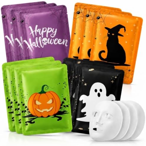 Batiyeer 12 Pcs Halloween Facial Mask Gift, Spooky Basket Stuffer for Women by Batiyeer