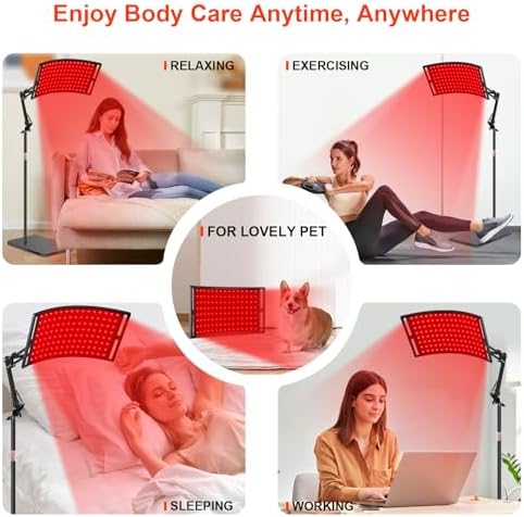 Red Light Therapy for Face and Body, 120Pcs Infrared Red Light Therapy Lamp with Stand, 3-in-1 LED 660nm & 850nm Infrared Light Panel Device for Home Ideal Gift - Image 6
