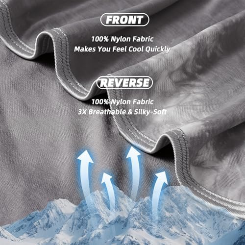 inhand Cooling Blanket Queen Size for Hot Sleepers (90"x90", Gray) - Image 4