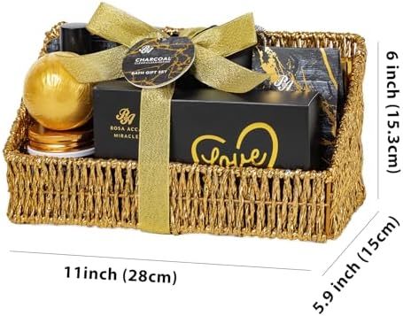 Gifts for Women & Men, 32 Charcoal Hydrating Bath & Body Gifts Basket Set - Image 5