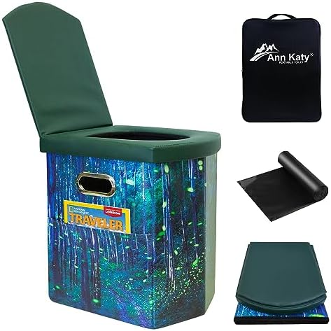 Ann Katy XL Portable Camping Toilet for Adults,Lightweight Folding Potty by AnnKaty