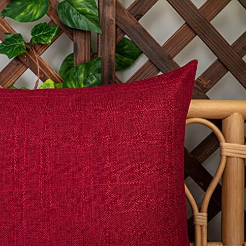 Kevin Textile Outdoor Waterproof 22”x22” Pillow Covers 2 Pack, Red - Image 4