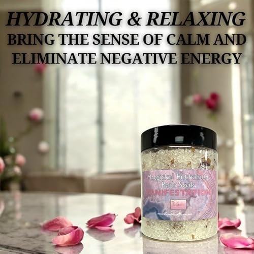Manifestation Bath Salts – Dead Sea Salt Bath Soak for Intentions, Spiritual Cleansing & Ritual Use 12oz - Image 7