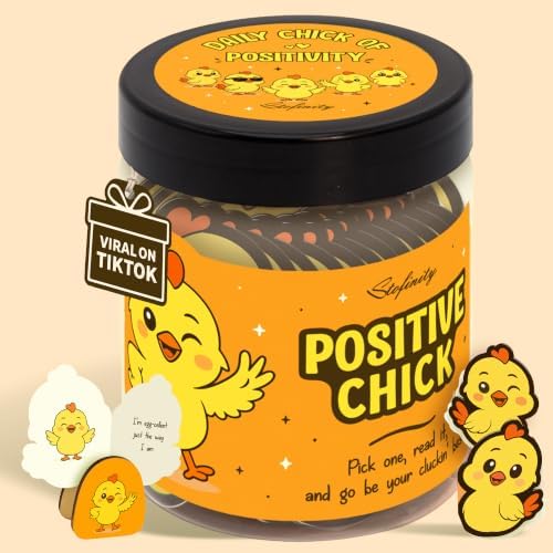 STOFINITY Positive Chicken Affirmation Jar, 60 Encouragement Cards by Stofinity